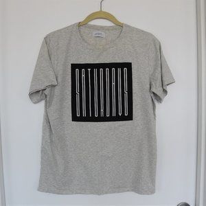 Saturdays NYC Grey Block Logo Tee